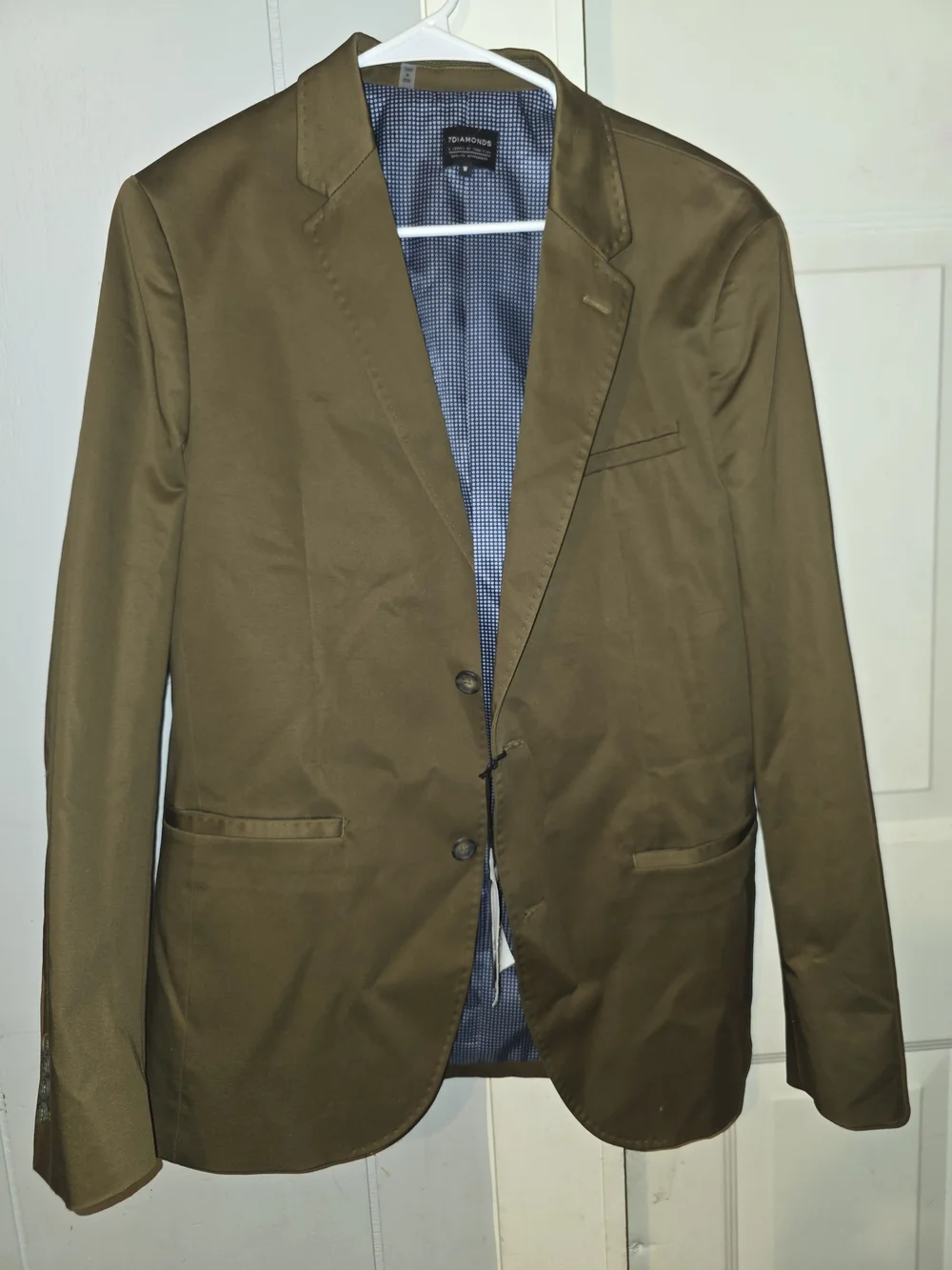 Saco Blazer 7 Diamonds Man Size M New Green Oliva Slim